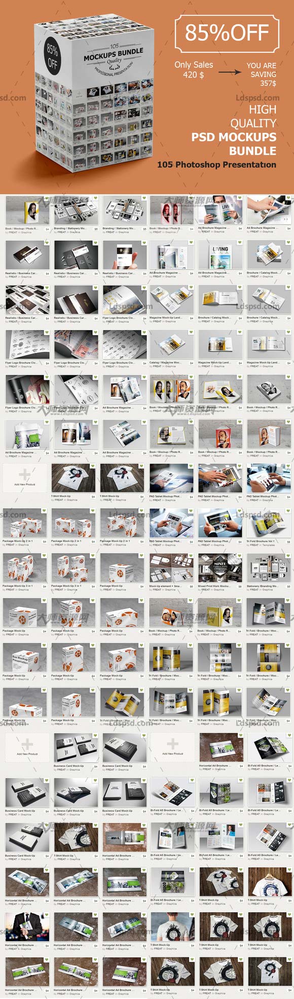 ALL IN ONE MOCKUPS BUNDLE,企业品牌推广展示模型(103套大合集)